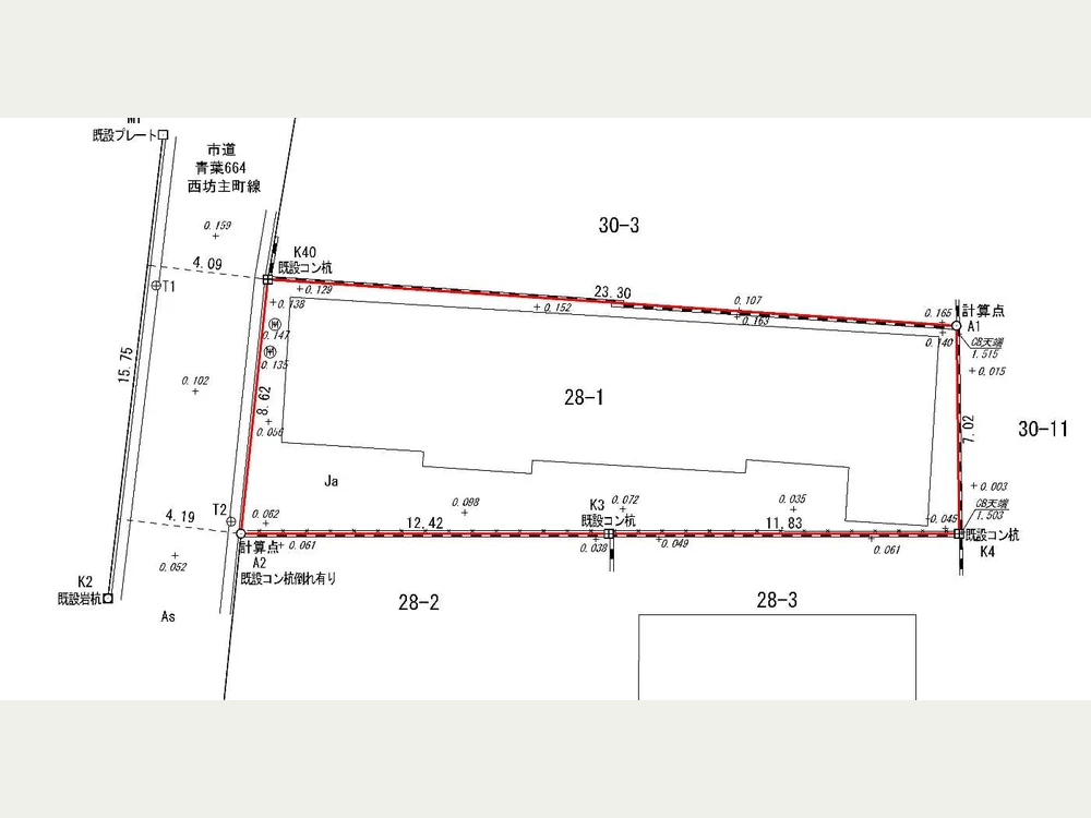 八幡4丁目土地の区画図